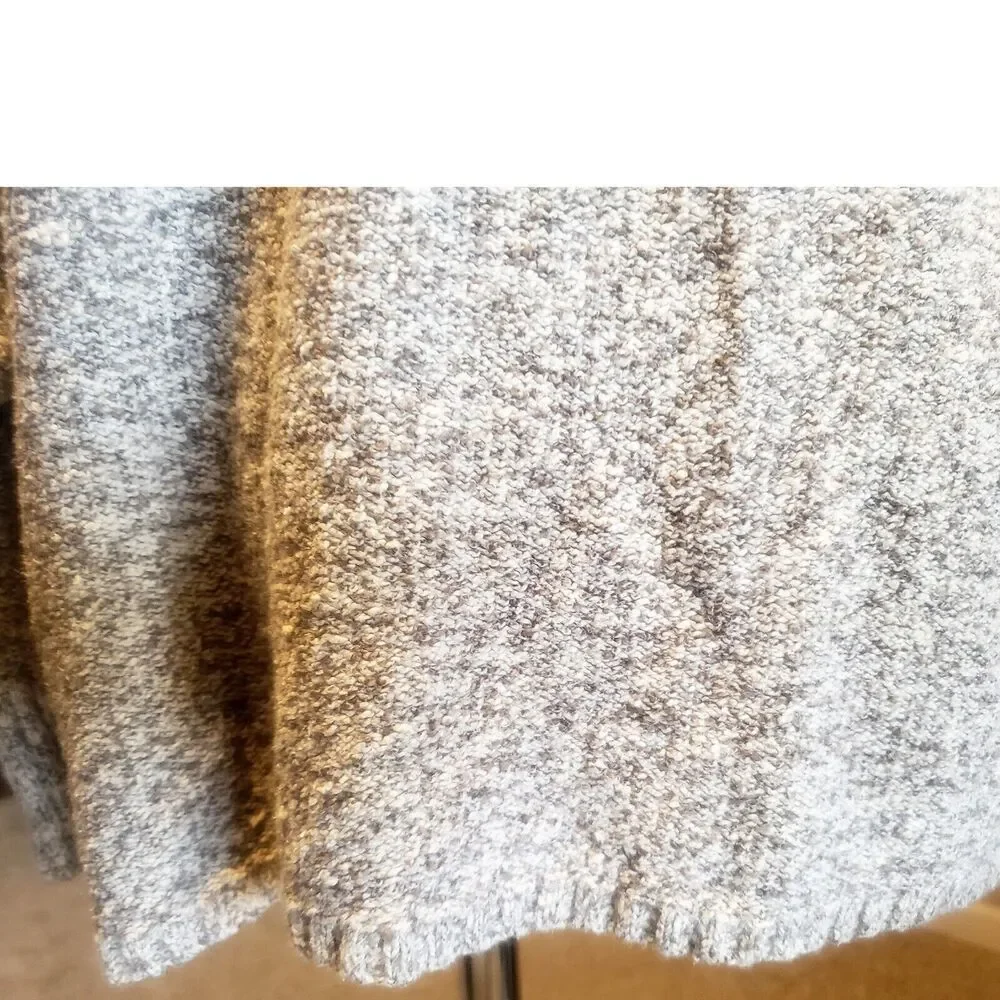 J. Jill Pure Jill Sweater Womens L Gray Knit Oversized Boho Lagenlook Pullover